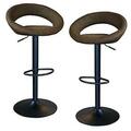 Buffalo AmeriHome Classic Relaxed Fabric Bar Stool Set, Charcoal Gray BSLTFSET